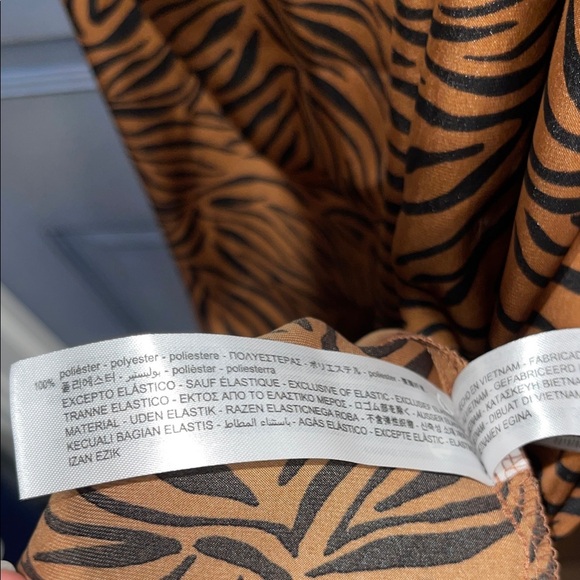 Zara Brown Zebra Print Maxi Dress XL NWT - Picture 12 of 13